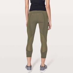 lululemon athletica Olive Green Cropped Leggings